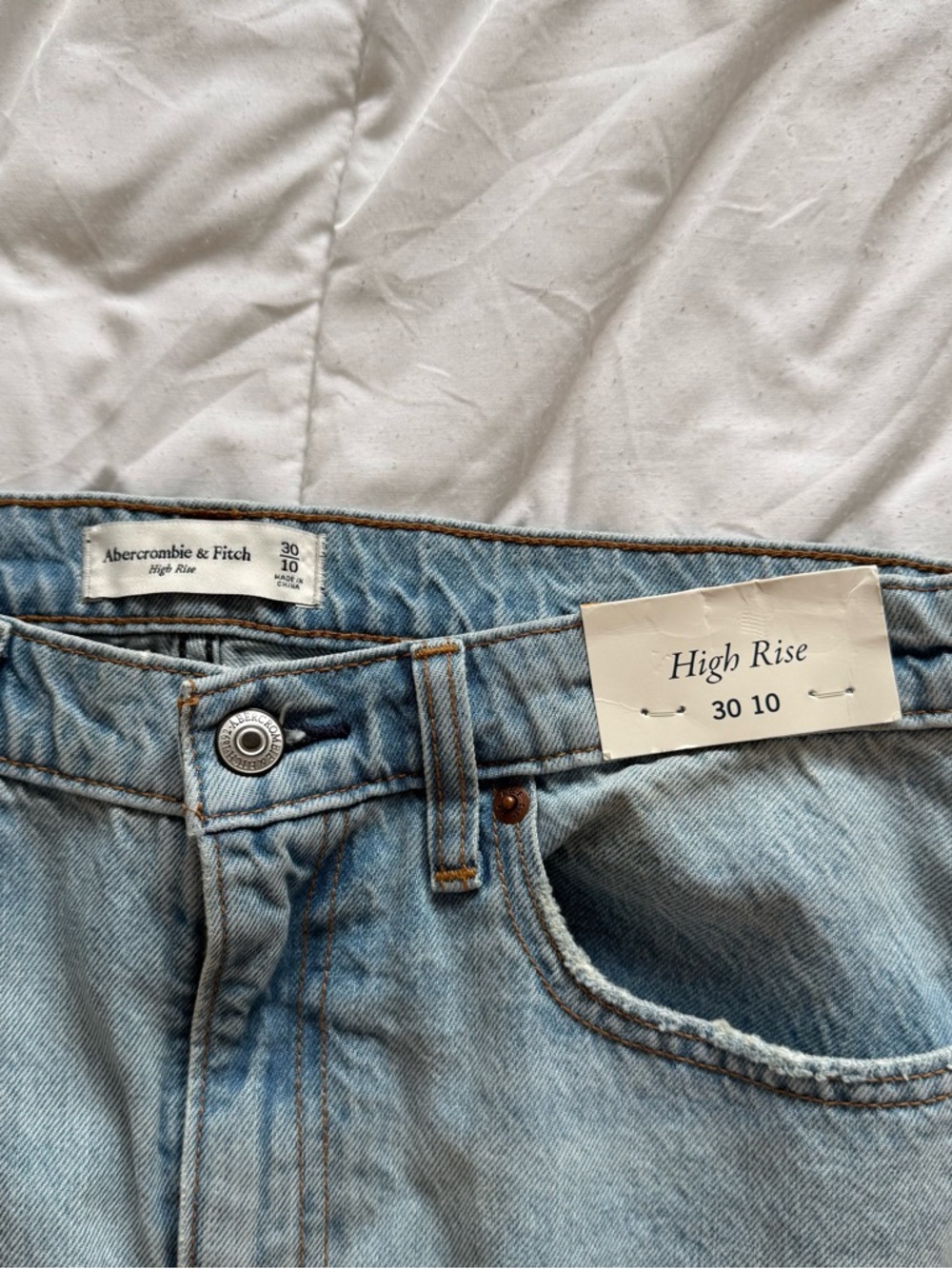 Abercrombie & Fitch High Rise Midi Denim Skirt | Size 30 | NEW WITH TAGS! - Picture 5 of 8